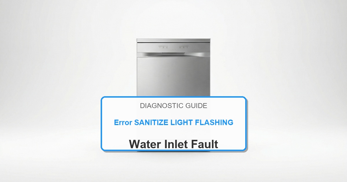 How to Fix Amana Dishwasher Error SANITIZE LIGHT FLASHING