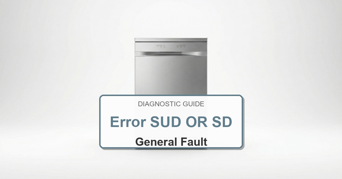 How to Fix Amana Dishwasher Error SUD OR SD