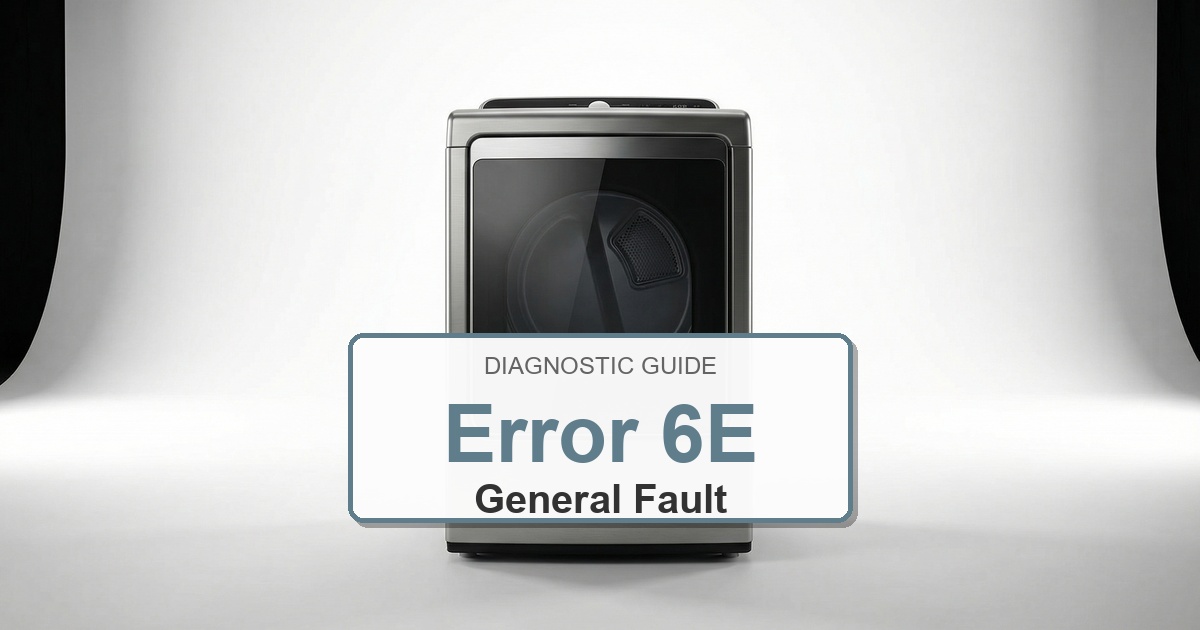 Amana Dryer Error 6E overlay image