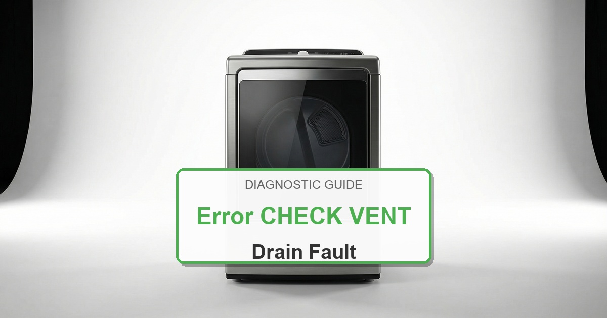 Amana Dryer Error CHECK VENT overlay image