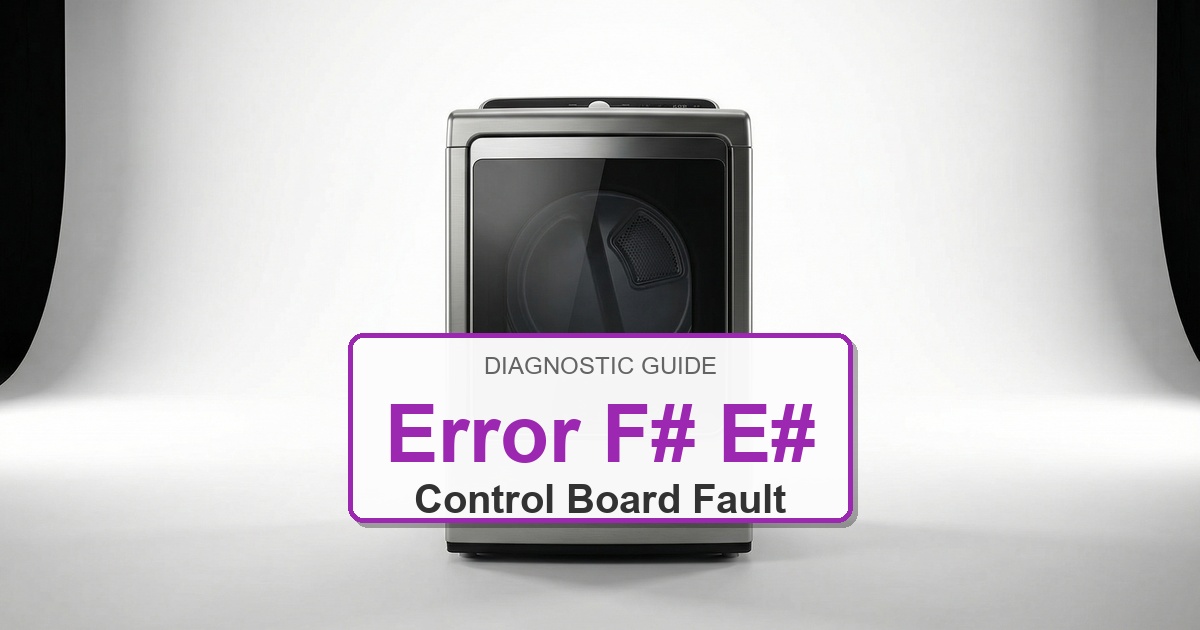 Amana Dryer Error F# E# overlay image