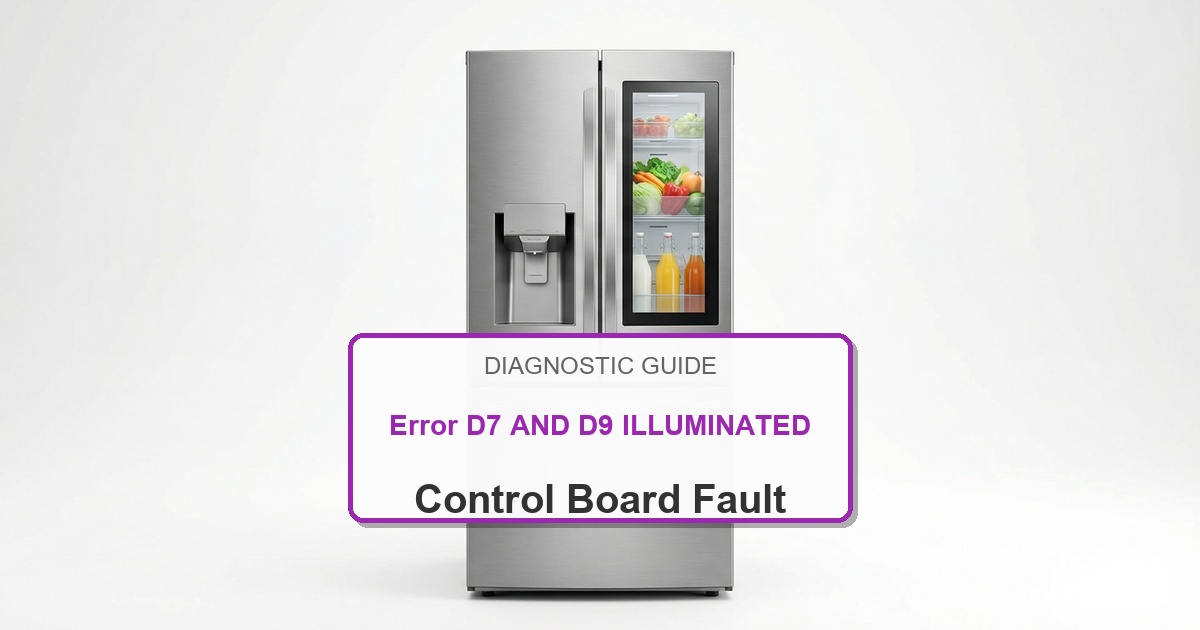 How to Fix Amana Refrigerator Error D7 AND D9 ILLUMINATED