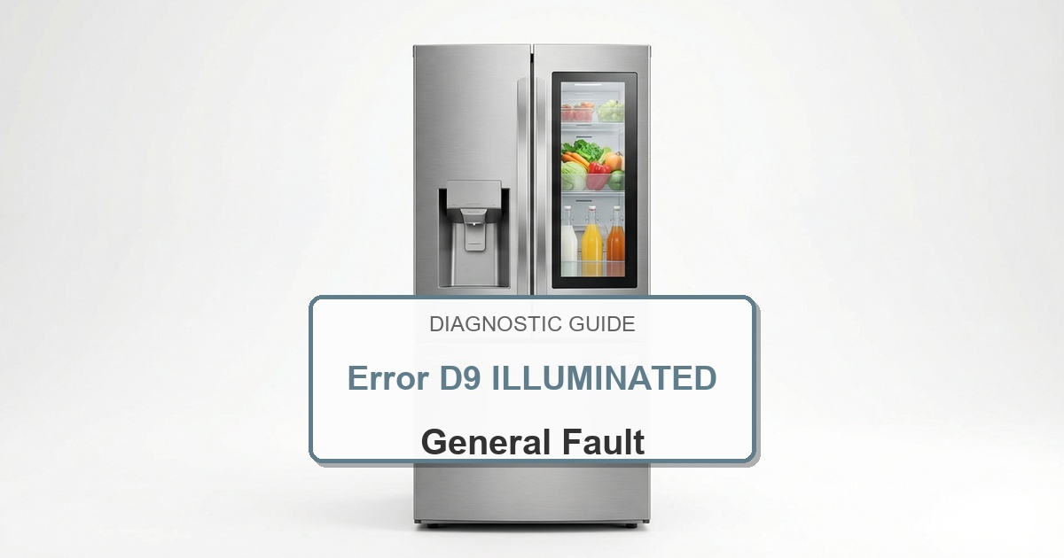 How to Fix Amana Refrigerator Error D9 ILLUMINATED