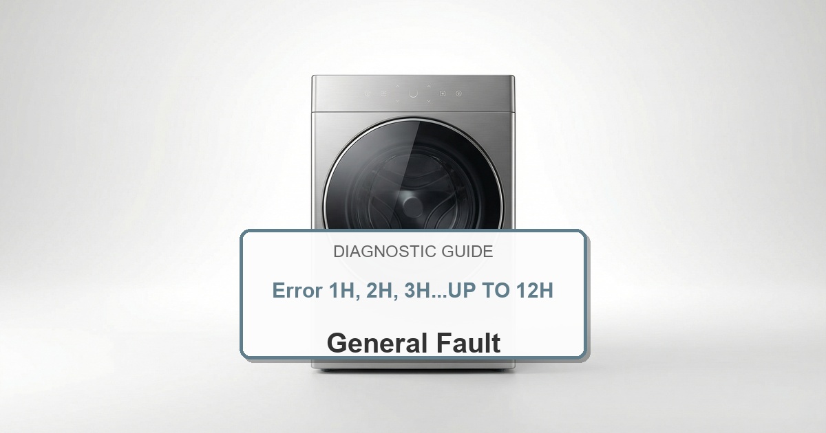 Amana Washer Error 1H, 2H, 3H...UP TO 12H overlay image
