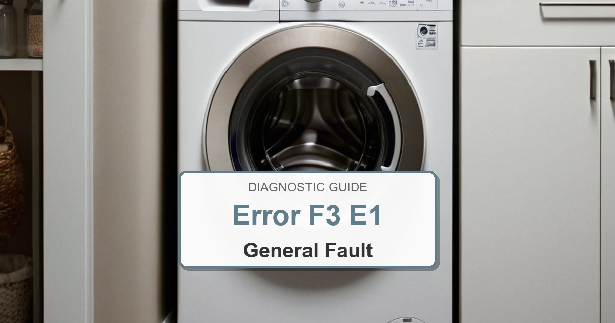 How to Fix Amana Washer Error F3 E1