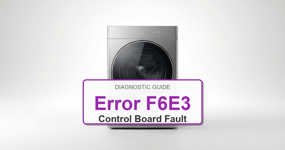 How to Fix Amana Washer Error F6E3