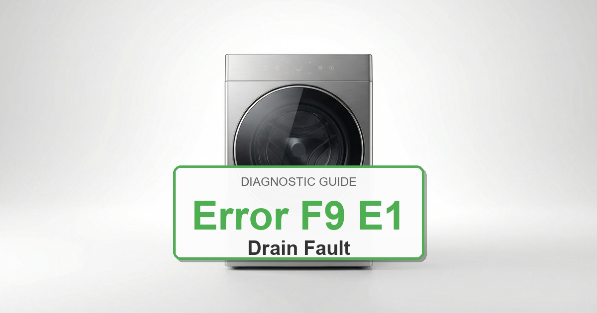 Amana Washer Error F9 E1 overlay image