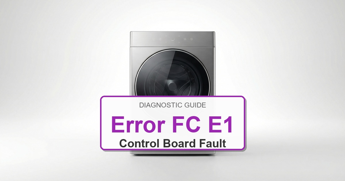 Amana Washer Error FC E1 overlay image