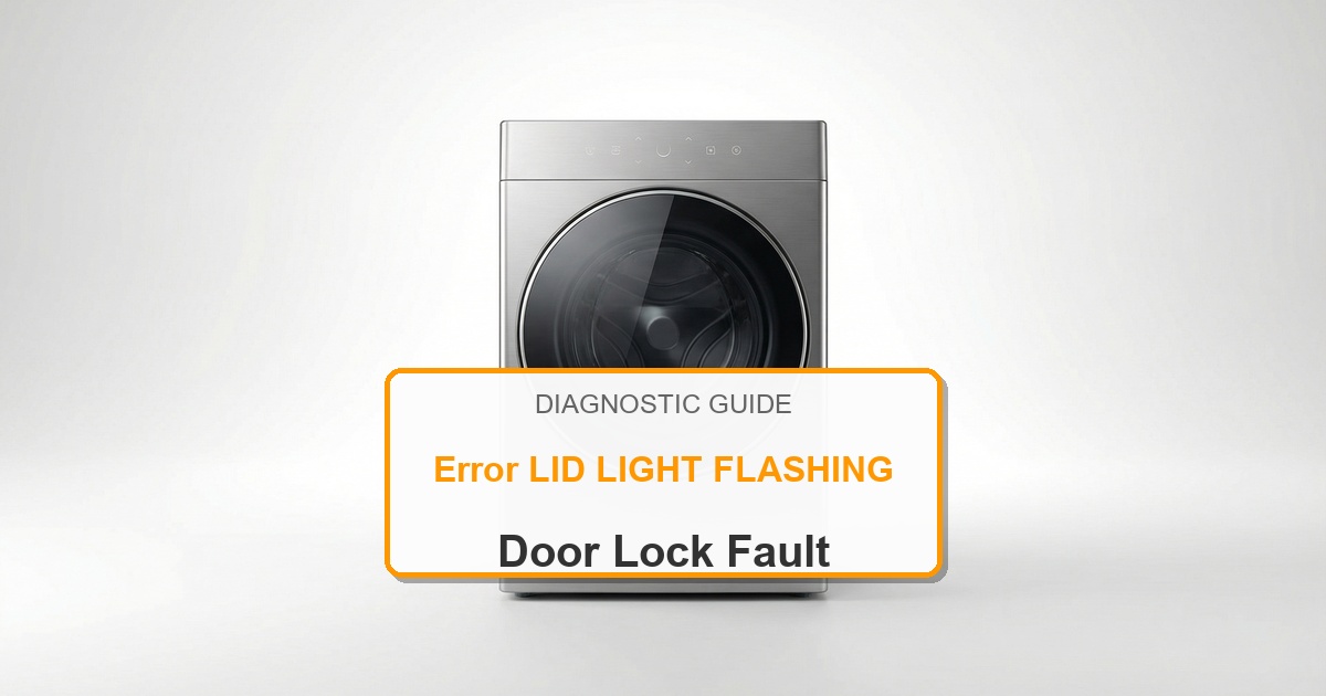Amana Washer Error LID LIGHT FLASHING overlay image