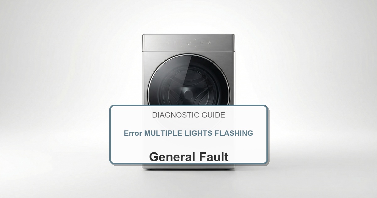 Amana Washer Error MULTIPLE LIGHTS FLASHING overlay image