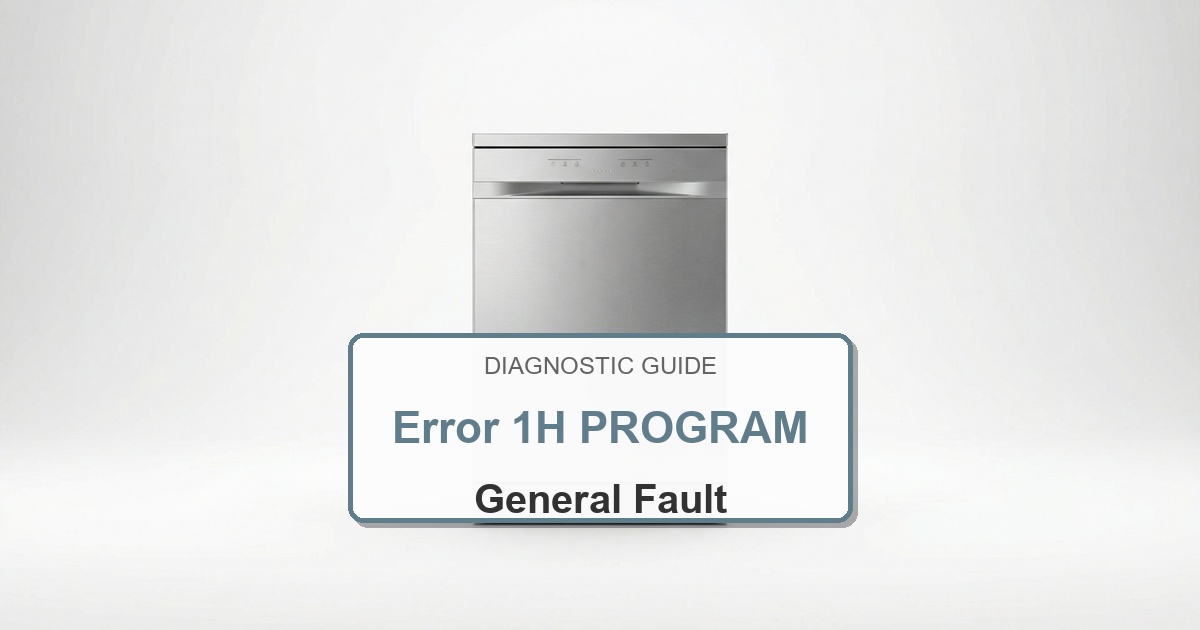 Bosch Dishwasher Error 1H PROGRAM overlay image