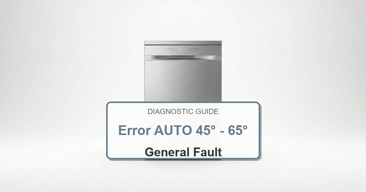 Bosch Dishwasher Error AUTO 45° - 65° overlay image