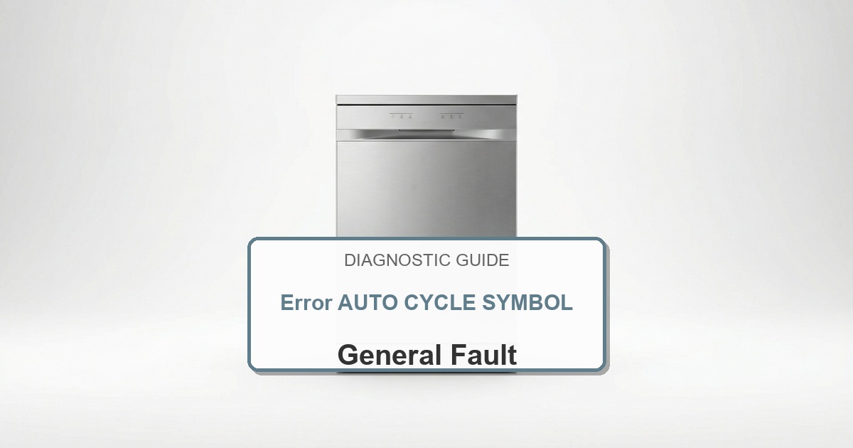 How to Fix Bosch Dishwasher Error AUTO CYCLE SYMBOL