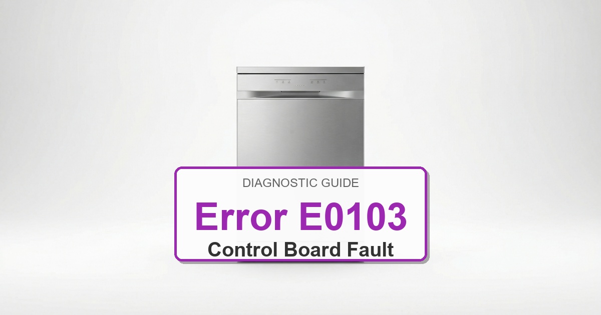 Bosch Dishwasher Error E0103 overlay image