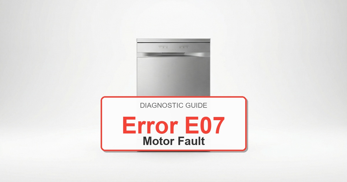 How to Fix Bosch Dishwasher Error E07