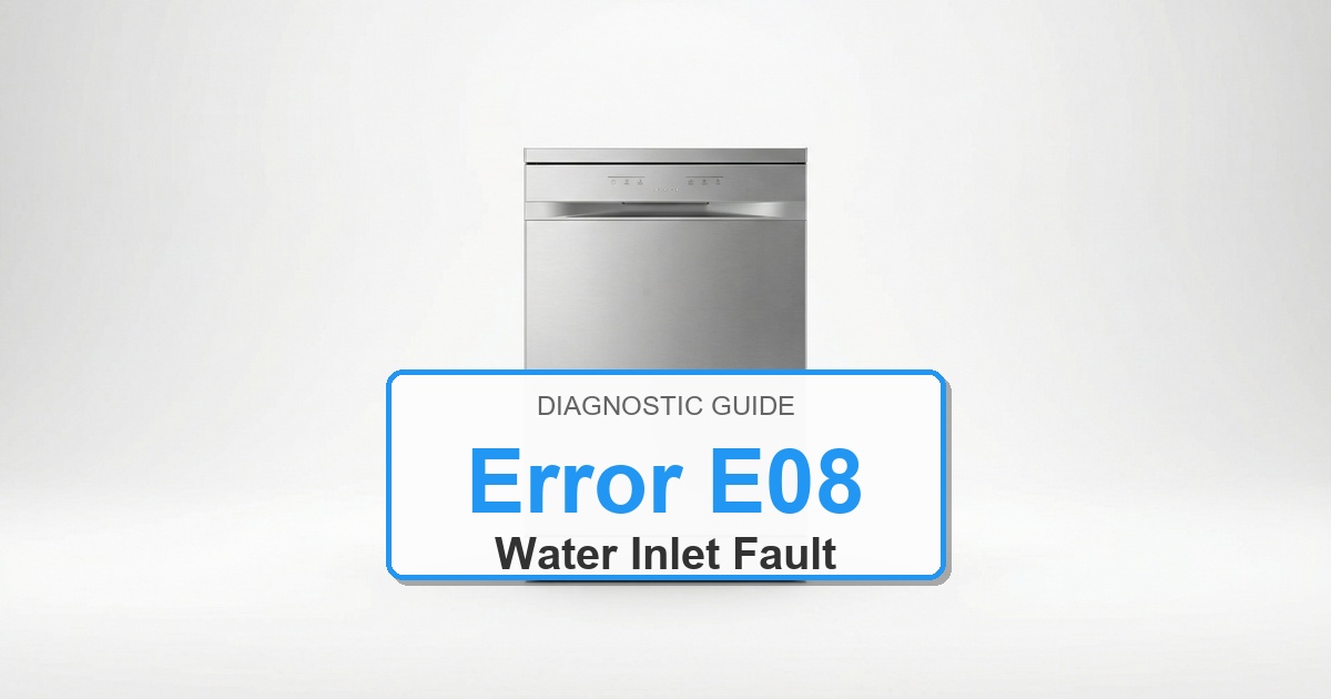 Bosch Dishwasher Error E08 overlay image