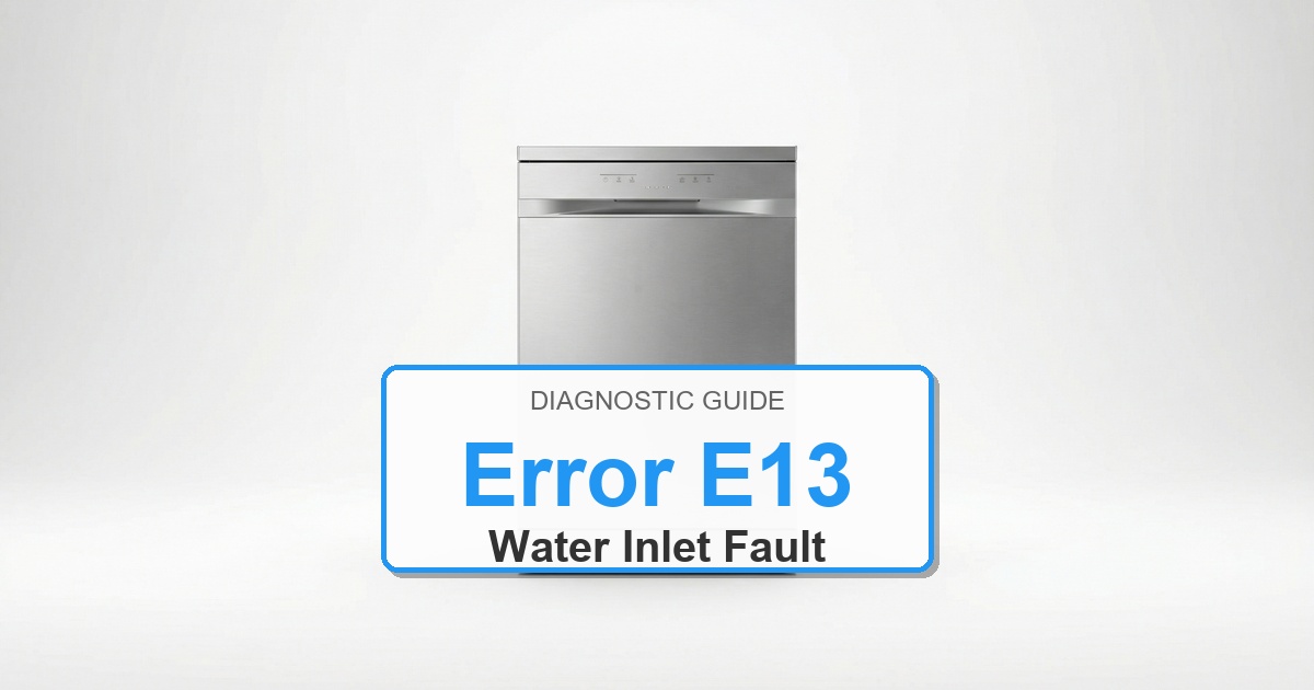Bosch Dishwasher Error E13 overlay image