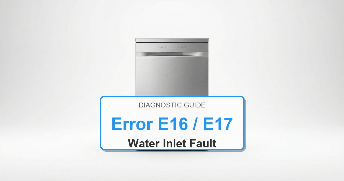 Bosch Dishwasher Error E16 / E17 overlay image