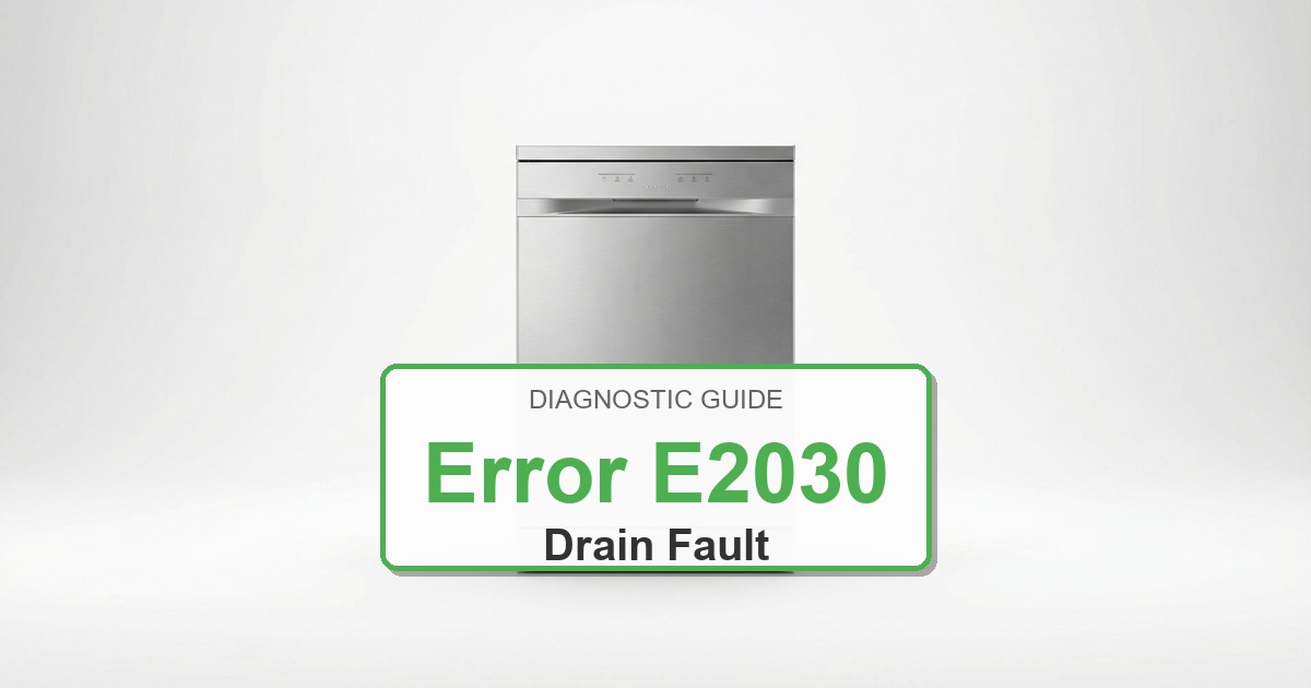 Bosch Dishwasher Error E2030 overlay image