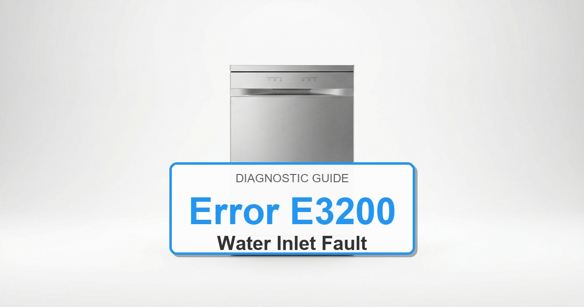 Bosch Dishwasher Error E3200 overlay image