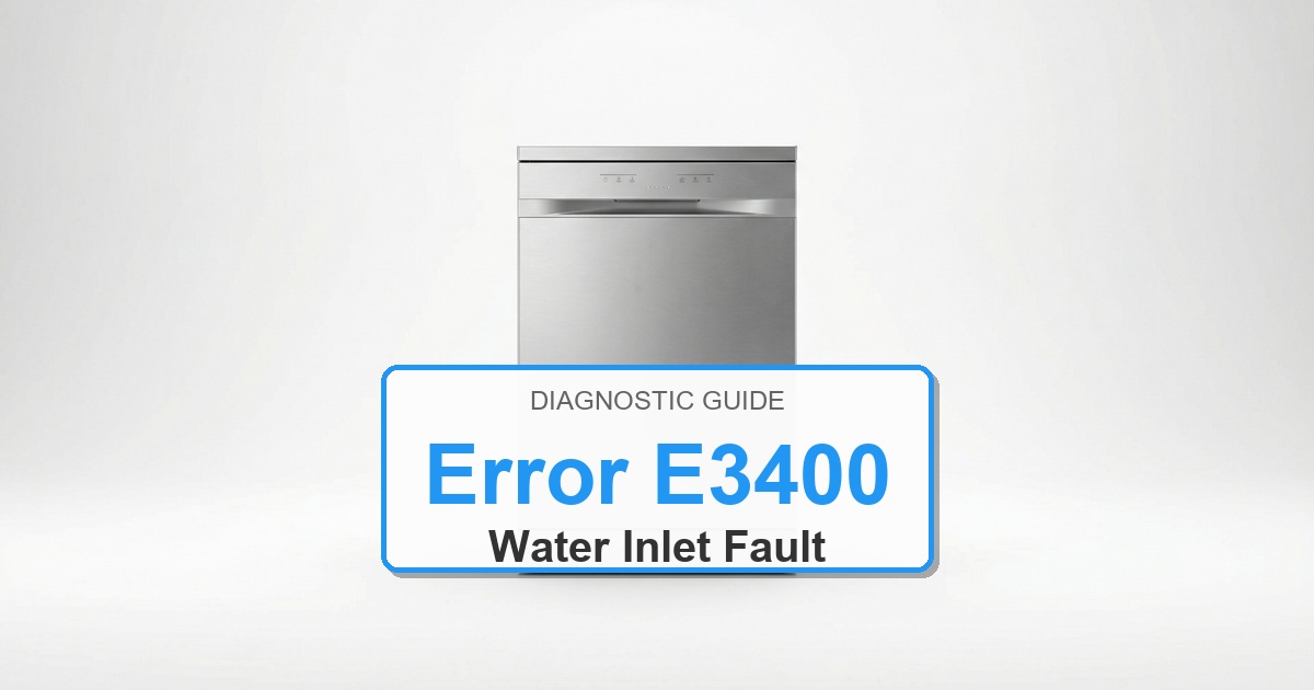 Bosch Dishwasher Error E3400 overlay image