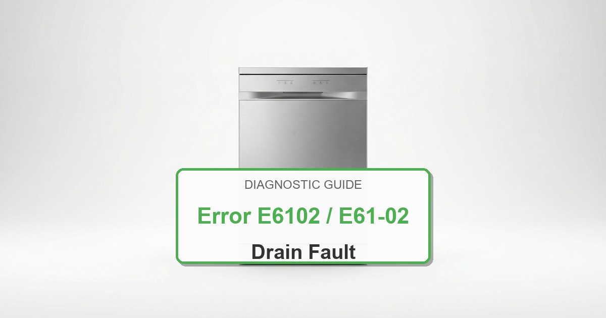 Bosch Dishwasher Error E6102 / E61-02 overlay image