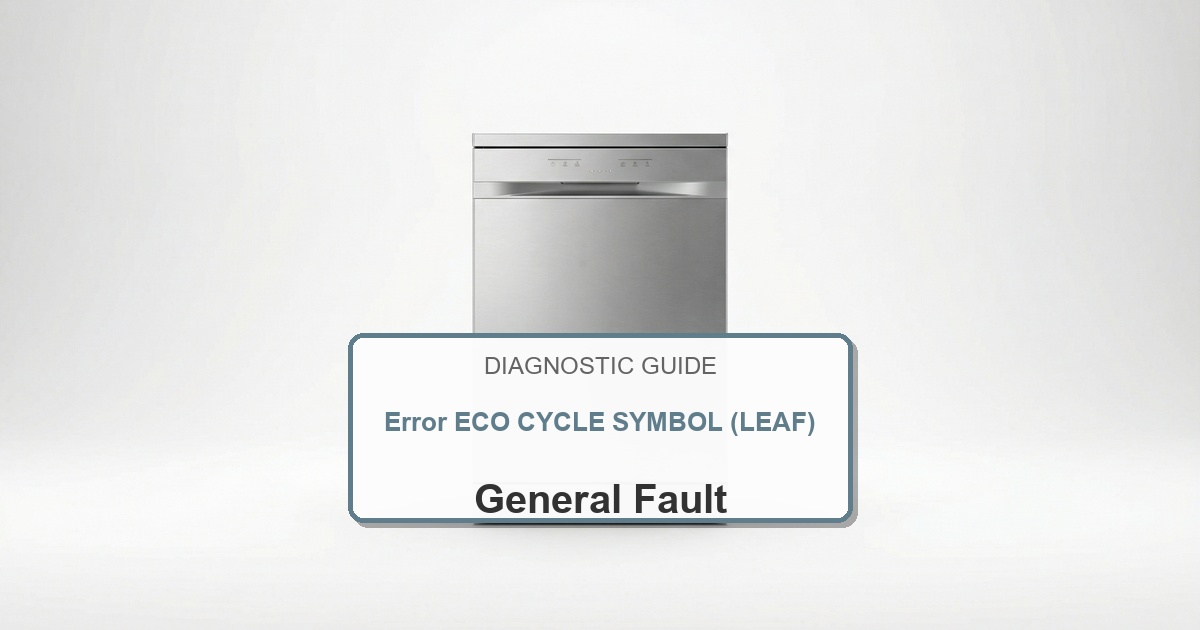 Bosch Dishwasher Error ECO CYCLE SYMBOL (LEAF) overlay image