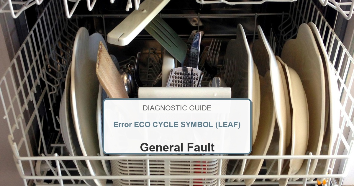 How To Fix Bosch Dishwasher Error ECO CYCLE SYMBOL LEAF Appliance 