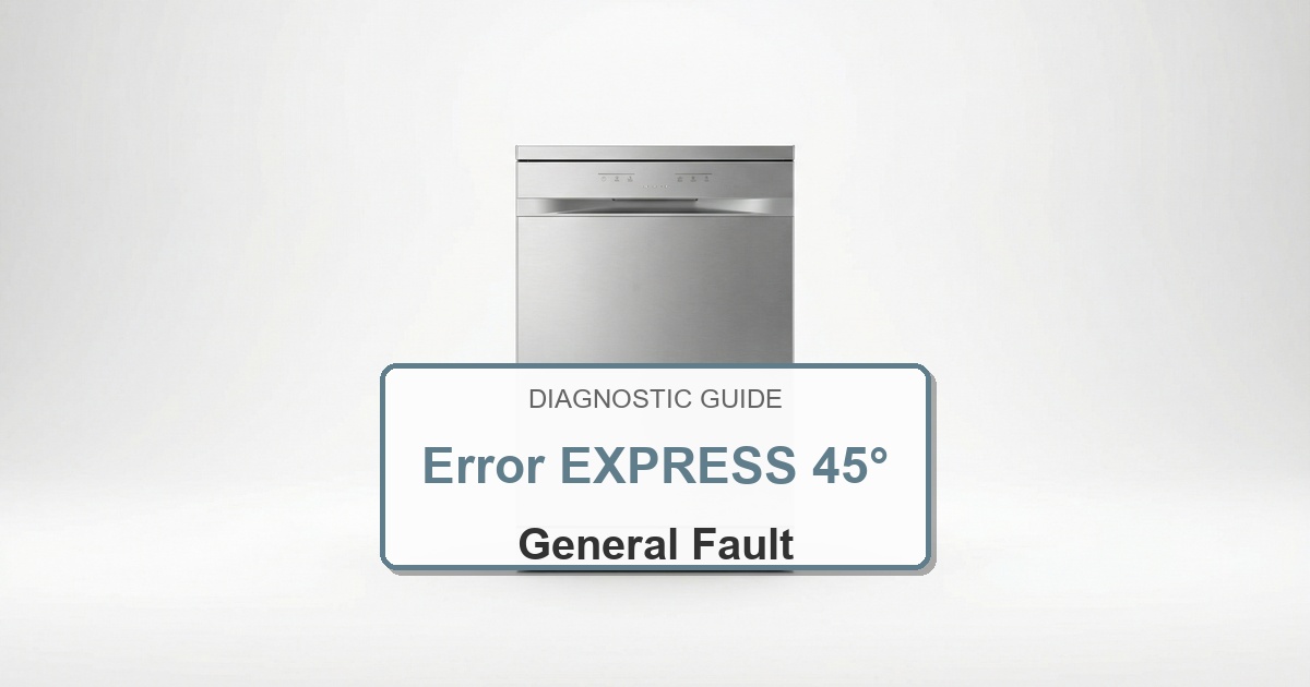 Bosch Dishwasher Error EXPRESS 45° overlay image