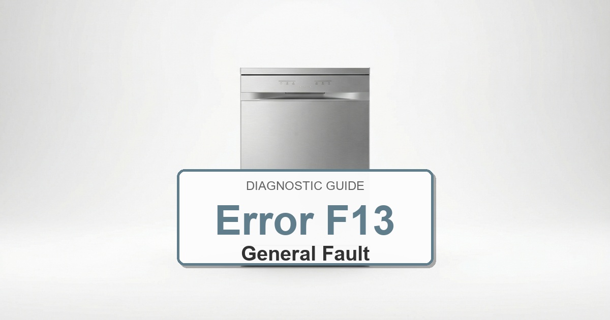 Bosch Dishwasher Error F13 overlay image