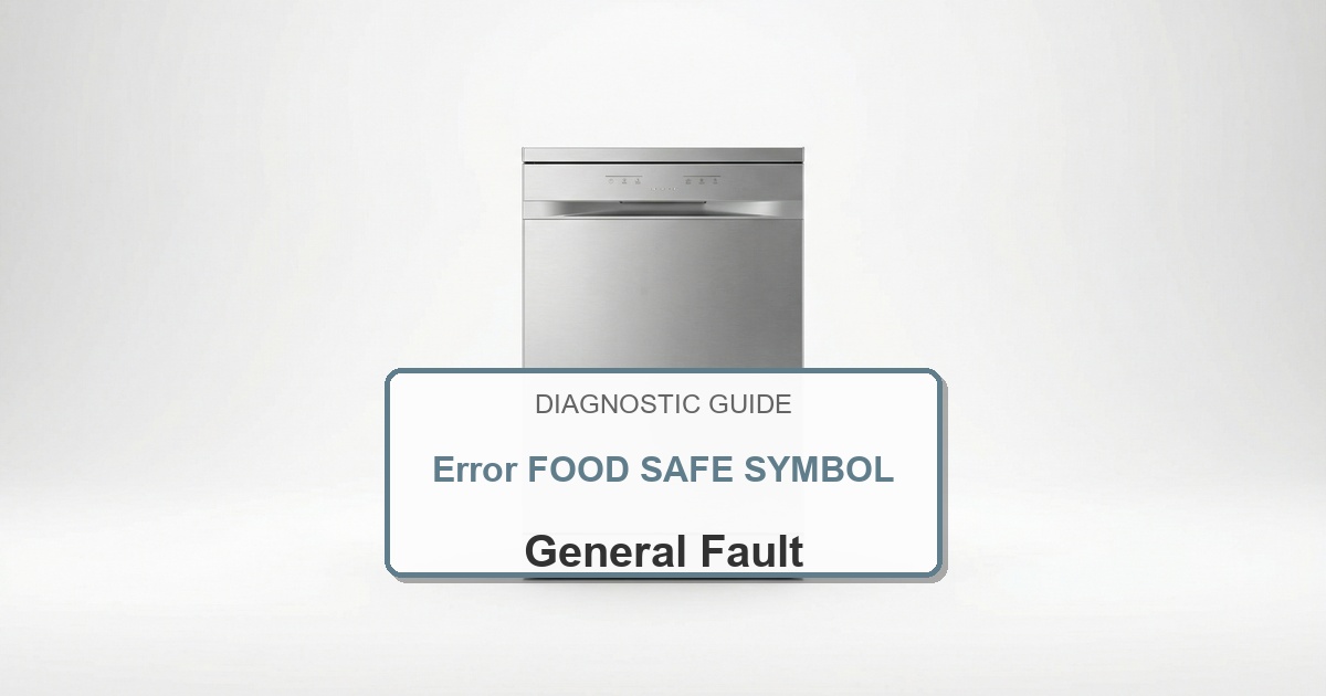 Bosch Dishwasher Error FOOD SAFE SYMBOL overlay image