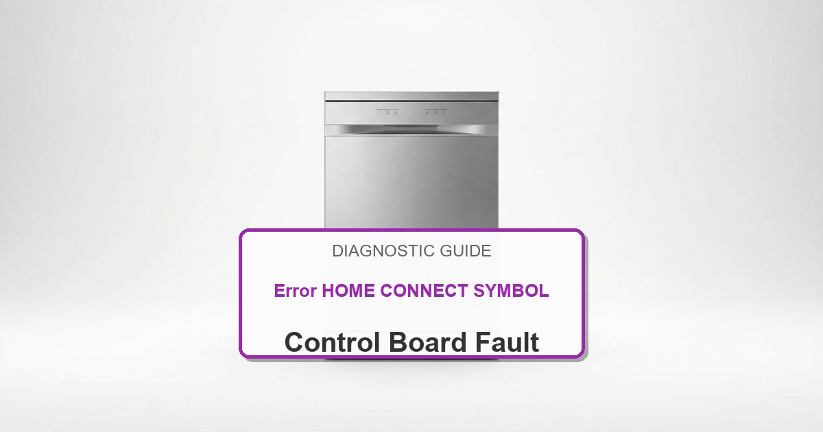 Bosch Dishwasher Error HOME CONNECT SYMBOL overlay image