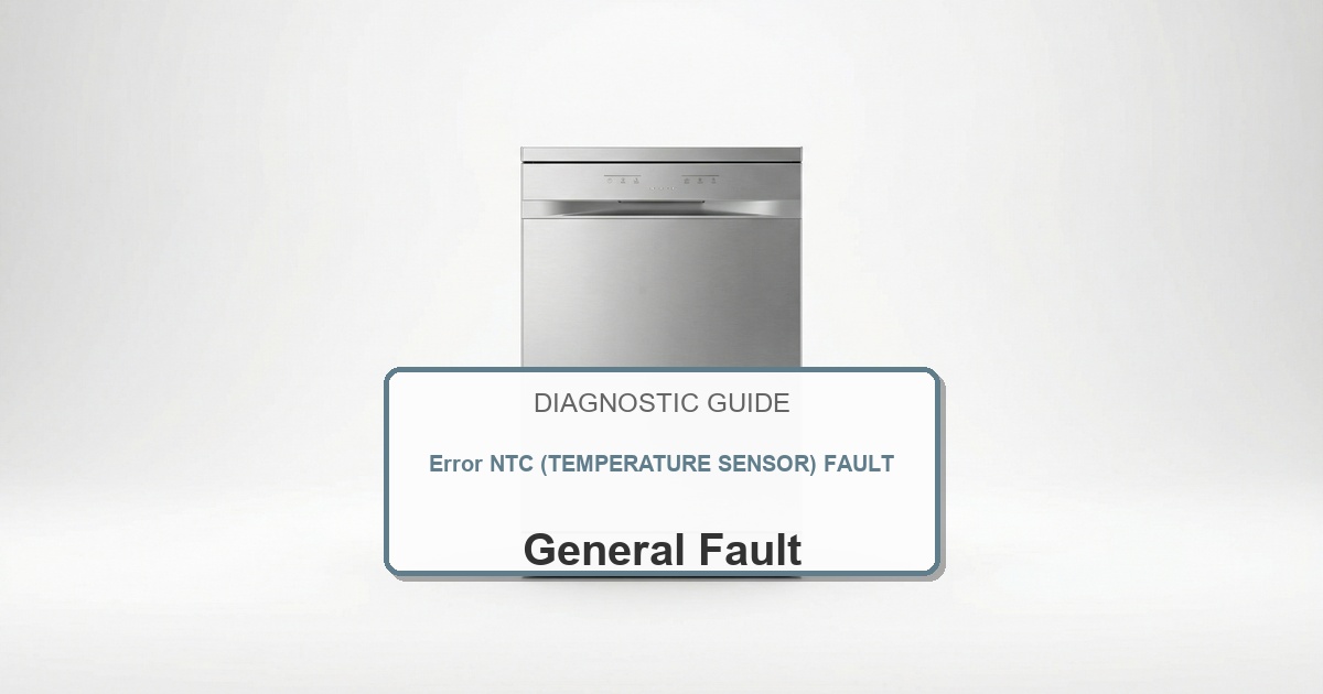 Bosch Dishwasher Error NTC (TEMPERATURE SENSOR) FAULT overlay image