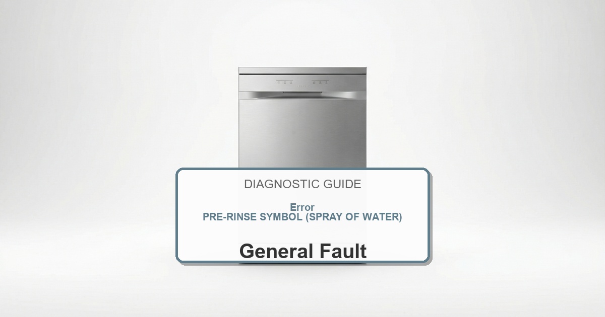 Bosch Dishwasher Error PRE-RINSE SYMBOL (SPRAY OF WATER) overlay image
