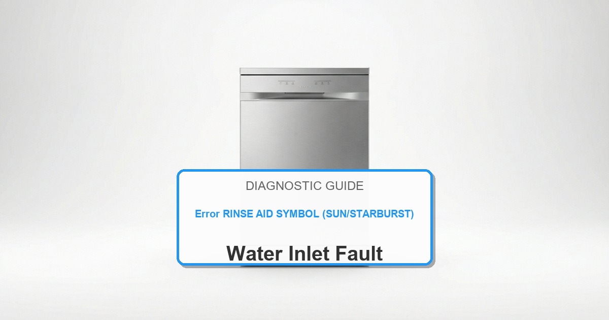 Bosch Dishwasher Error RINSE AID SYMBOL (SUN/STARBURST) overlay image