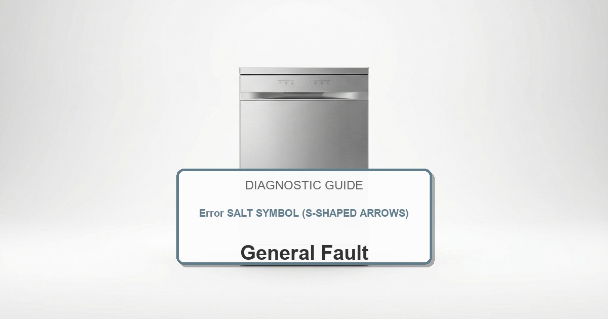 How to Fix Bosch Dishwasher Error SALT SYMBOL (S-SHAPED ARROWS)