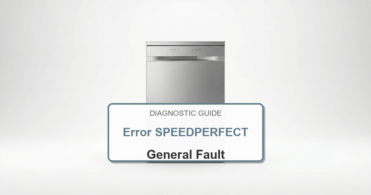 Bosch Dishwasher Error SPEEDPERFECT overlay image
