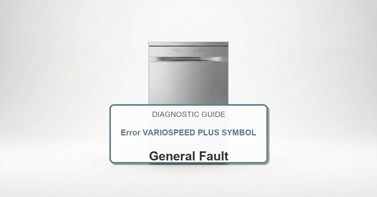 Bosch Dishwasher Error VARIOSPEED PLUS SYMBOL overlay image