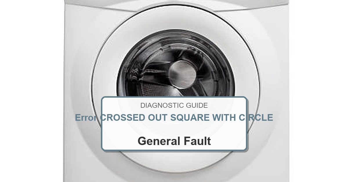 Bosch Dryer Error CROSSED OUT SQUARE WITH CIRCLE overlay image