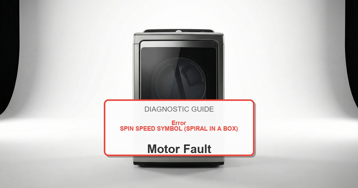 Bosch Dryer Error SPIN SPEED SYMBOL (SPIRAL IN A BOX) overlay image