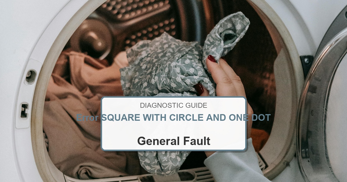 How to Fix Bosch Dryer Error SQUARE WITH CIRCLE AND ONE DOT