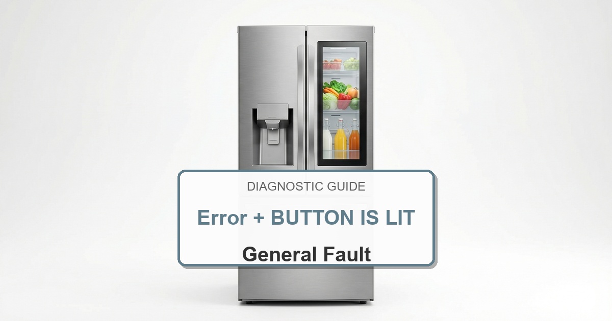Bosch Refrigerator Error + BUTTON IS LIT overlay image