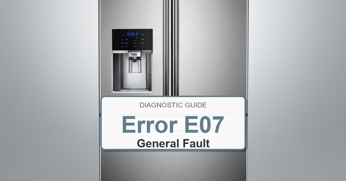 How to Fix Bosch Refrigerator Error E07