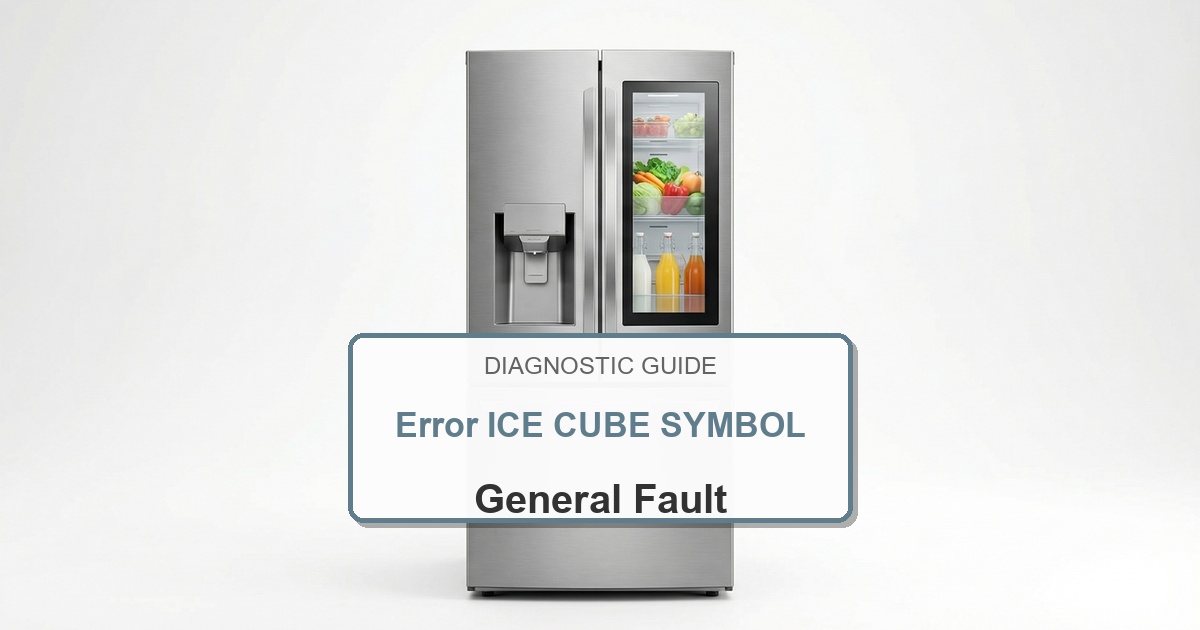 Bosch Refrigerator Error ICE CUBE SYMBOL overlay image