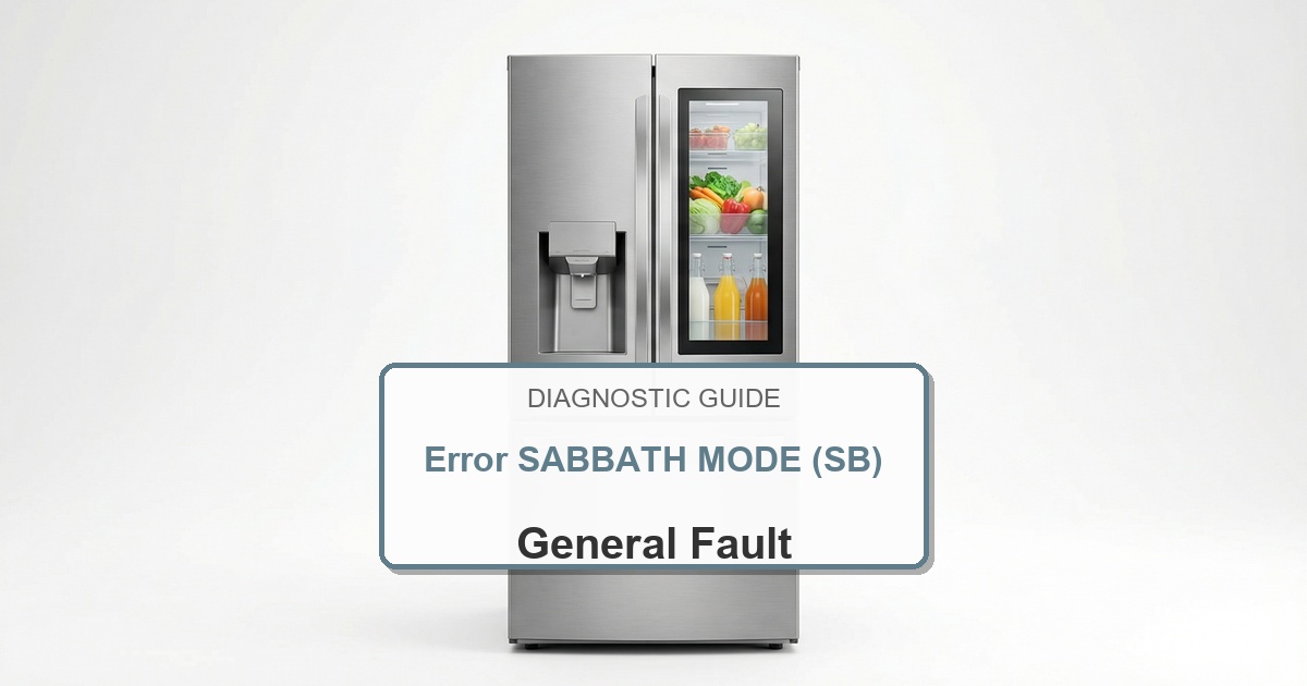 How to Fix Bosch Refrigerator Error SABBATH MODE (SB)