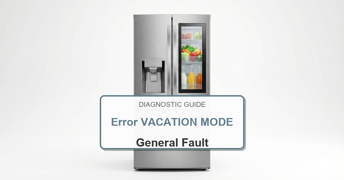 Bosch Refrigerator Error VACATION MODE overlay image