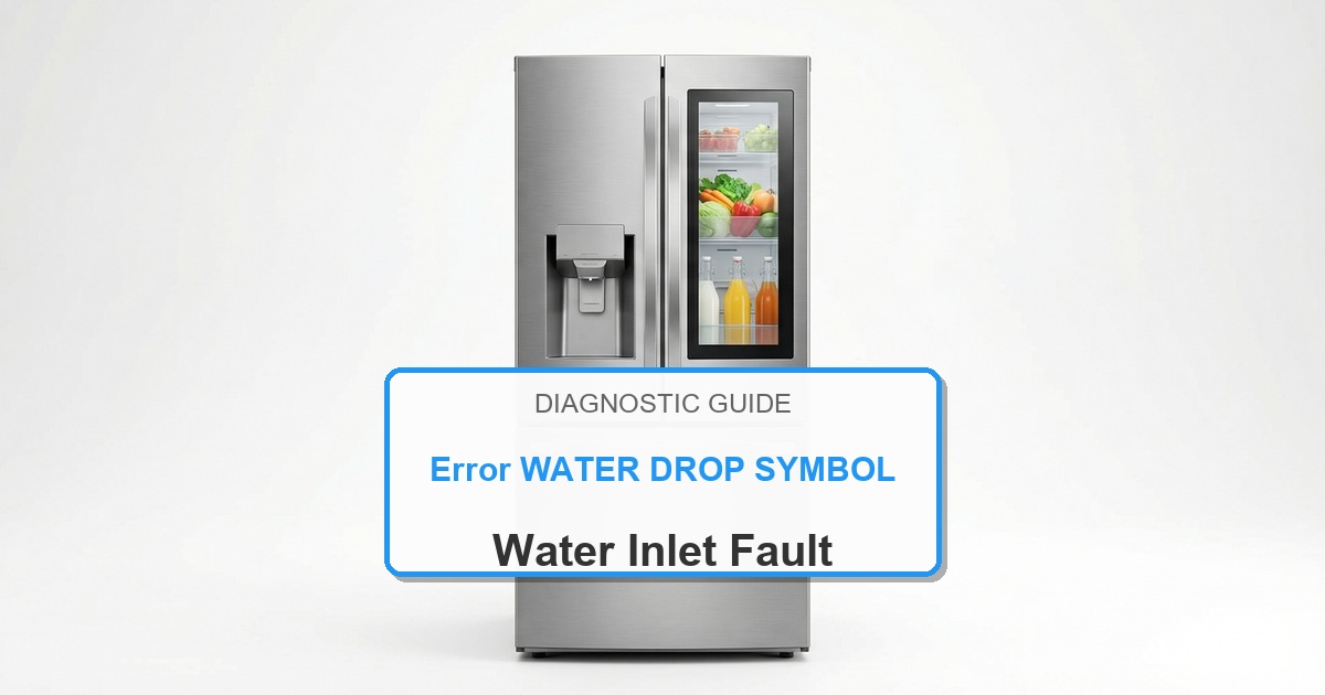 Bosch Refrigerator Error WATER DROP SYMBOL overlay image