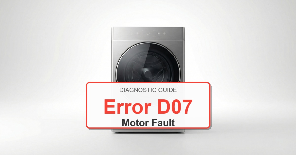 How to Fix Bosch Washer Error D07