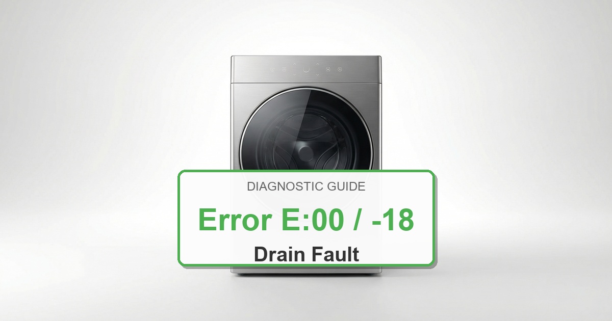 Bosch Washer Error E:00 / -18 overlay image