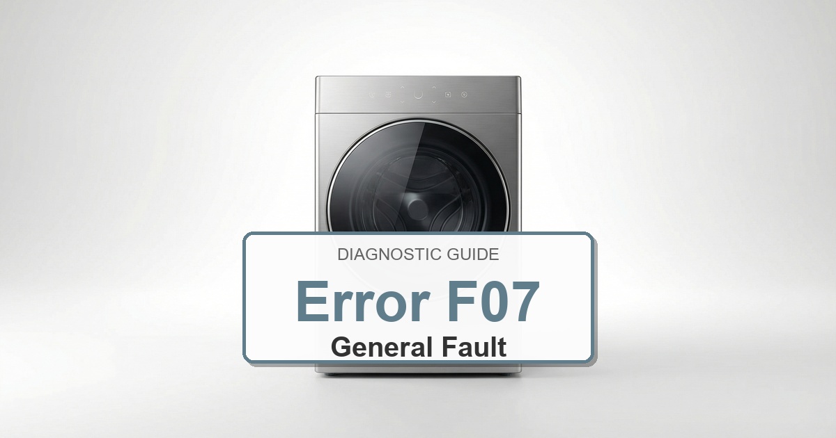 How to Fix Bosch Washer Error F07